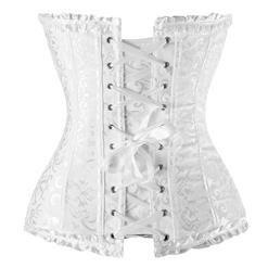 Satin floral lace corset N2731