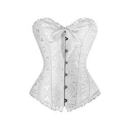 Satin floral lace corset N2731