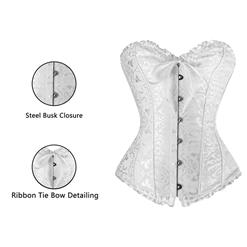 Satin floral lace corset N2731