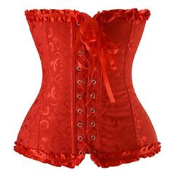 red bridal Corset N2866