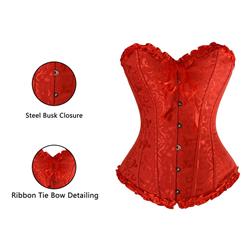 red bridal Corset N2866