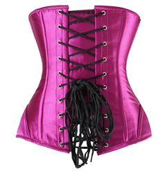 Metal Boned Corset Purple N2924