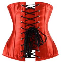 Metal Boned Christmas Corset Red N2927