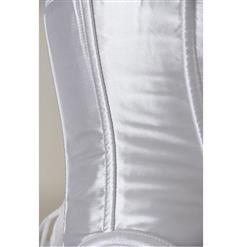 Metal Boned Corset White N2945