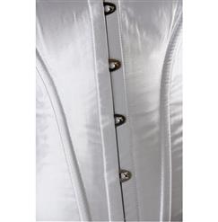 Metal Boned Corset White N2945