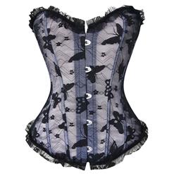 Black Lace Burlesque Corset N2986