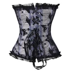 Black Lace Burlesque Corset N2986