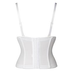 Sexy White Spaghetti Straps Lace Plastic Boned Tube Top Corset N3053