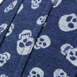 Skulls Denim Corset N4058