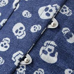 Skulls Denim Corset N4058