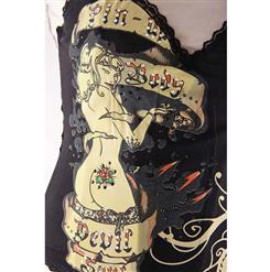 Magic Printed Rhinestone Corset N4343