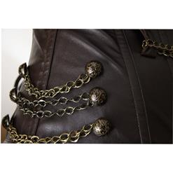 Maroon Chains Steam punk Corset N4394