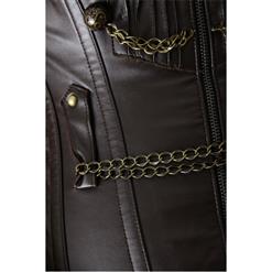 Maroon Chains Steam punk Corset N4394