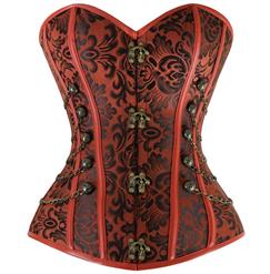 Steampunk Style Overbust Corset, Steampunk Style Steel Bones Corset, Overbust Corset, #N4395