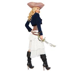 Women's Deluxe Colonial Pirate Cosplay Halloween Adult Costume N4534