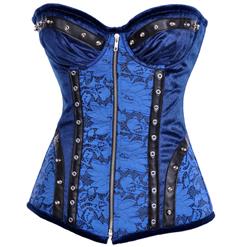 Lace & Velvet Steel Boning Corset N4541