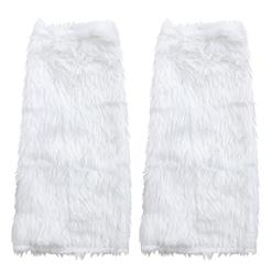 White Faux Fur Leg Warmers HG4613