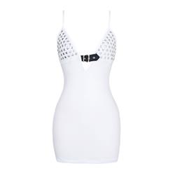 Mini Rhinestone Halter Dresses N4738