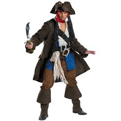 Pirate Costumes for Couples, Captain Jack Sparrow costume, Pirates of the Caribbean Costumes, #N4787
