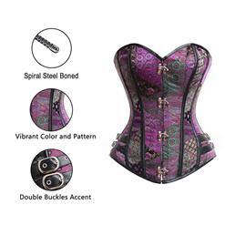 Steel Boned Steampunk Vegan Corset N4829