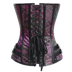 Steel Boned Steampunk Vegan Corset N4829