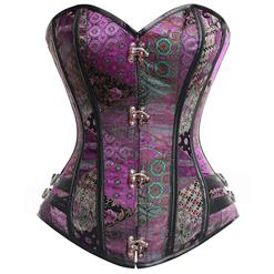 Steampunk Vegan Corset, Steel Boned Corset, Steampunk Corset, #N4829