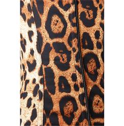 Women's Strapless Leopard Print Ruffle Trimmed Temptation Overbust Corset N4865