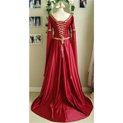 long-sleeved princesse, Chest strap long-sleeved princesse, Red long-sleeved princesse, #N4866