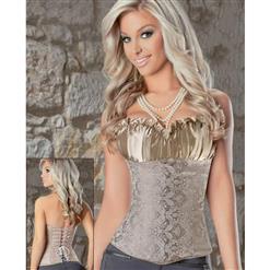 Creamy Lvory Renaissance Corset Top N4957