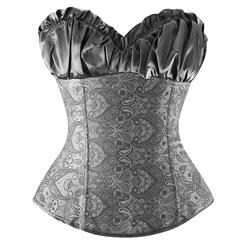 Gray  Renaissance Corset Top, Renaissance Corset Top, Gray Corset, #N5057