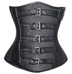 Leather Buckle Underbust Corset N5117