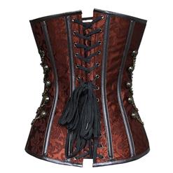 Brown Steel Boned Steampunk Corset N5177