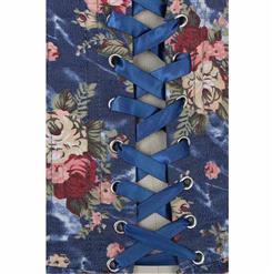 Blue Floral Underbust Corset N5513