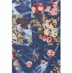 Blue Floral Underbust Corset N5513