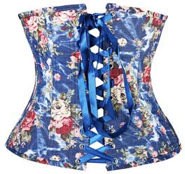 Blue Floral Underbust Corset N5513
