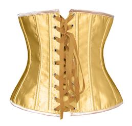 Women's Sexy Yellow Stain Plastic Boned Underbust Waist Cincher Corset N5514