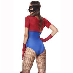 Women's Spider Short Sleeves Leotard Theatrical Fancy Ball Adult Halloween Costume N5615