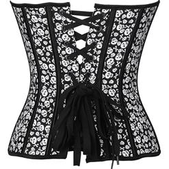 Reversible Skull Zipper Corset N5729