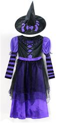 Girls Purple Witch Costume N5757