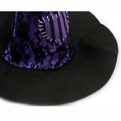 Sexy Nitty Purple-black Irregular Patch Off Shoulder Witch Halloween Costume N5861