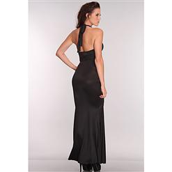 Mesh Cut Out Maxi Dress Black N5900