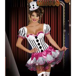 Cirque Du Sexy Costume, Black and White Harlequin Costume, Black and White Clown Costume, #N5940