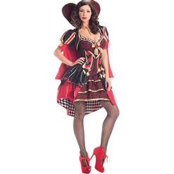 Deluxe V-neck Heart Alice Wonderland Queen Costume With A Little Defect N5975