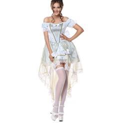 Adult Deluxe Elegant Sexy Overbust Palace Hi-Lo Princess Role Play Fancy Ball Costume N5976