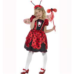 Child Hello Kitty Costume, Hello Kitty Lady Bug Fairy Costume, Hello Kitty ladybug costume for girl, #N5988