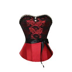 Satin & Lace Christmas Corset N6091