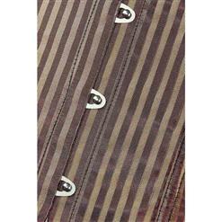 Jacquard Stripe Corset With Zip Detail N6109