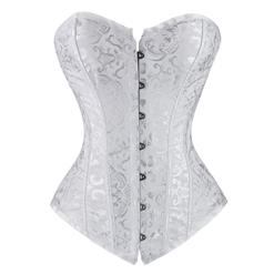 Embroidered satin Adult corset N6178