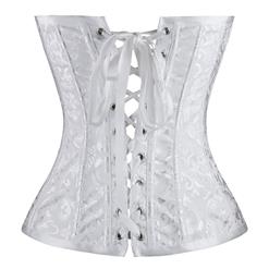 Embroidered satin Adult corset N6178