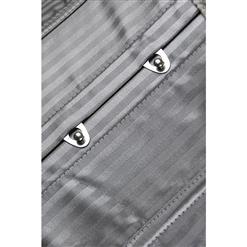 Silver Jacquard Stripe Corset N6183